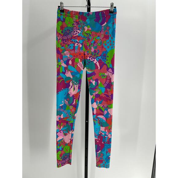 Versace x Dua Lipa Floral Print Skinny Leg Pants - Size Medium - Picture 2 of 4